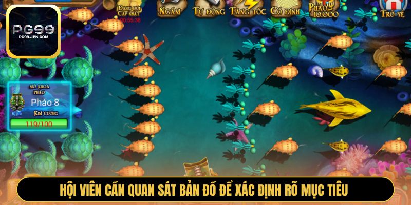Hội viên cần quan sát bản đồ để xác định rõ mục tiêu 